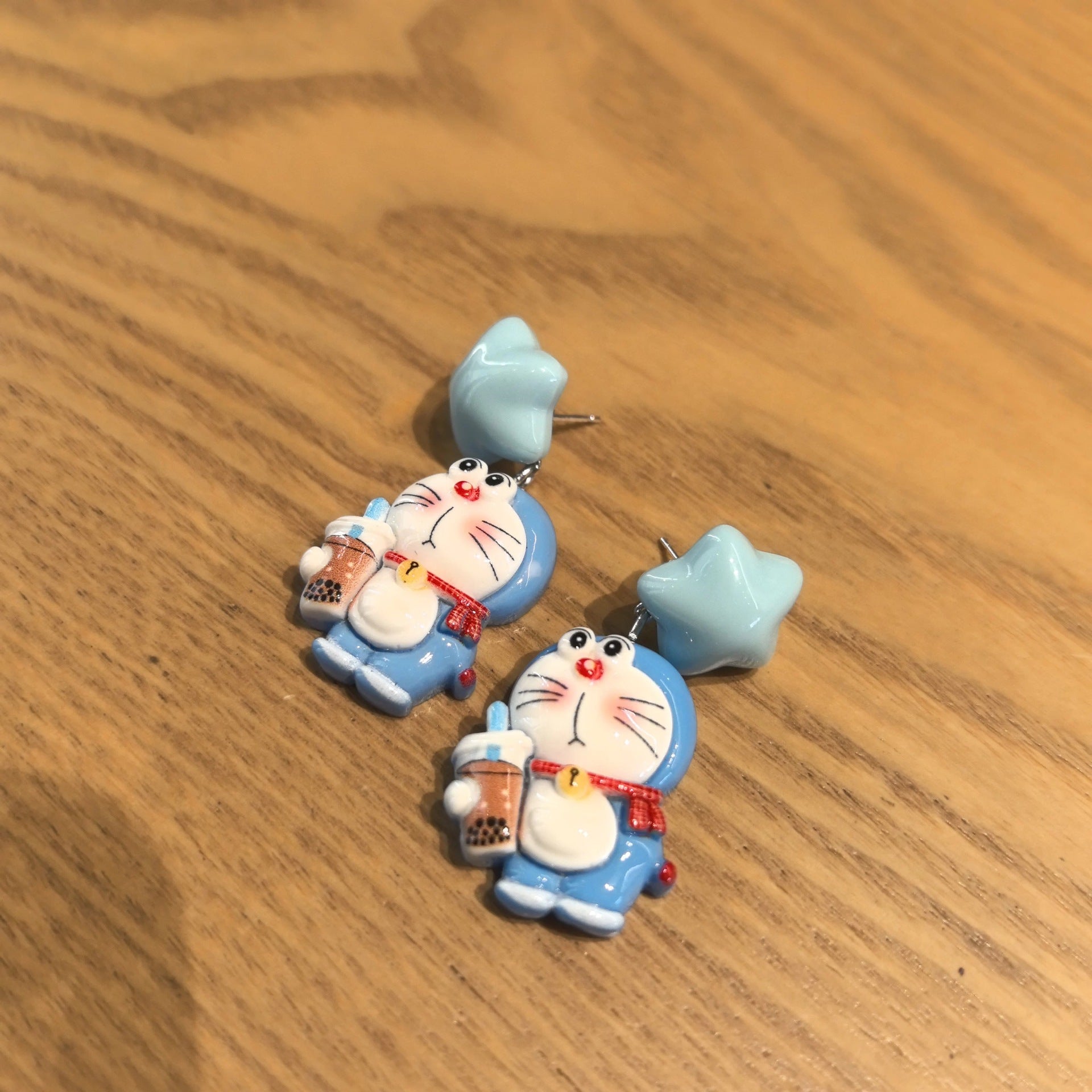 Wholesale Cute blue cat earrings